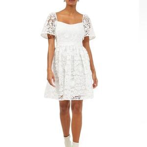 French Connection White Lace Dress